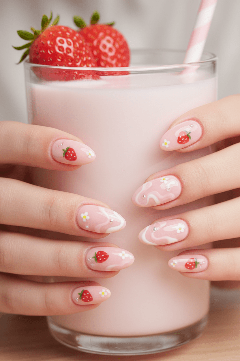 Sweet Blush Strawberry Dream Nails