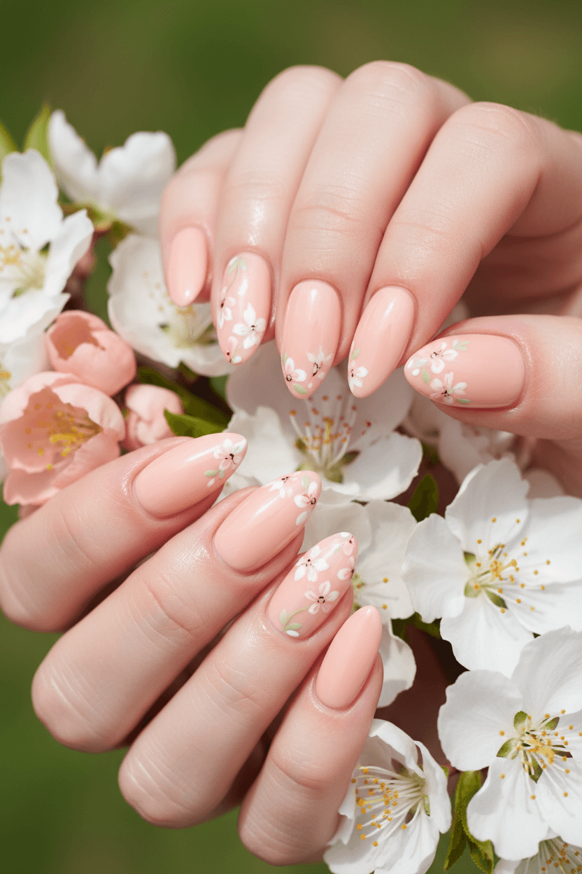 Almond Grove Peach Blossom Manicure
