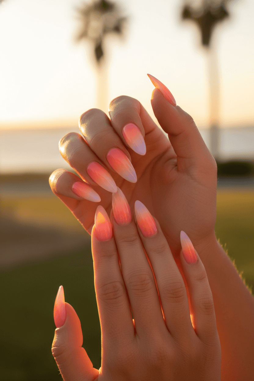 Radiant Dusk Aura Manicure