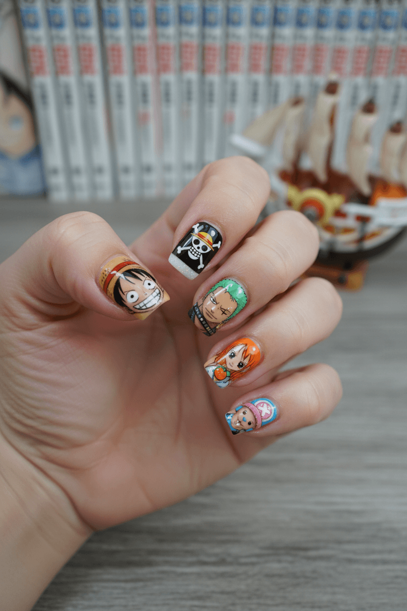 Pirate King's Polish: A Grand Line Nail Art Saga